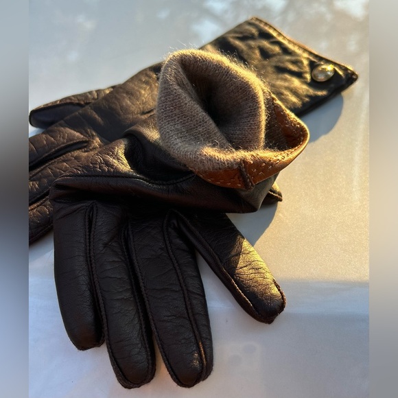 🌟 VINTAGE 🌟 Coach winter gloves wool lined 🌟 worn only once 🌟 - Picture 9 of 10